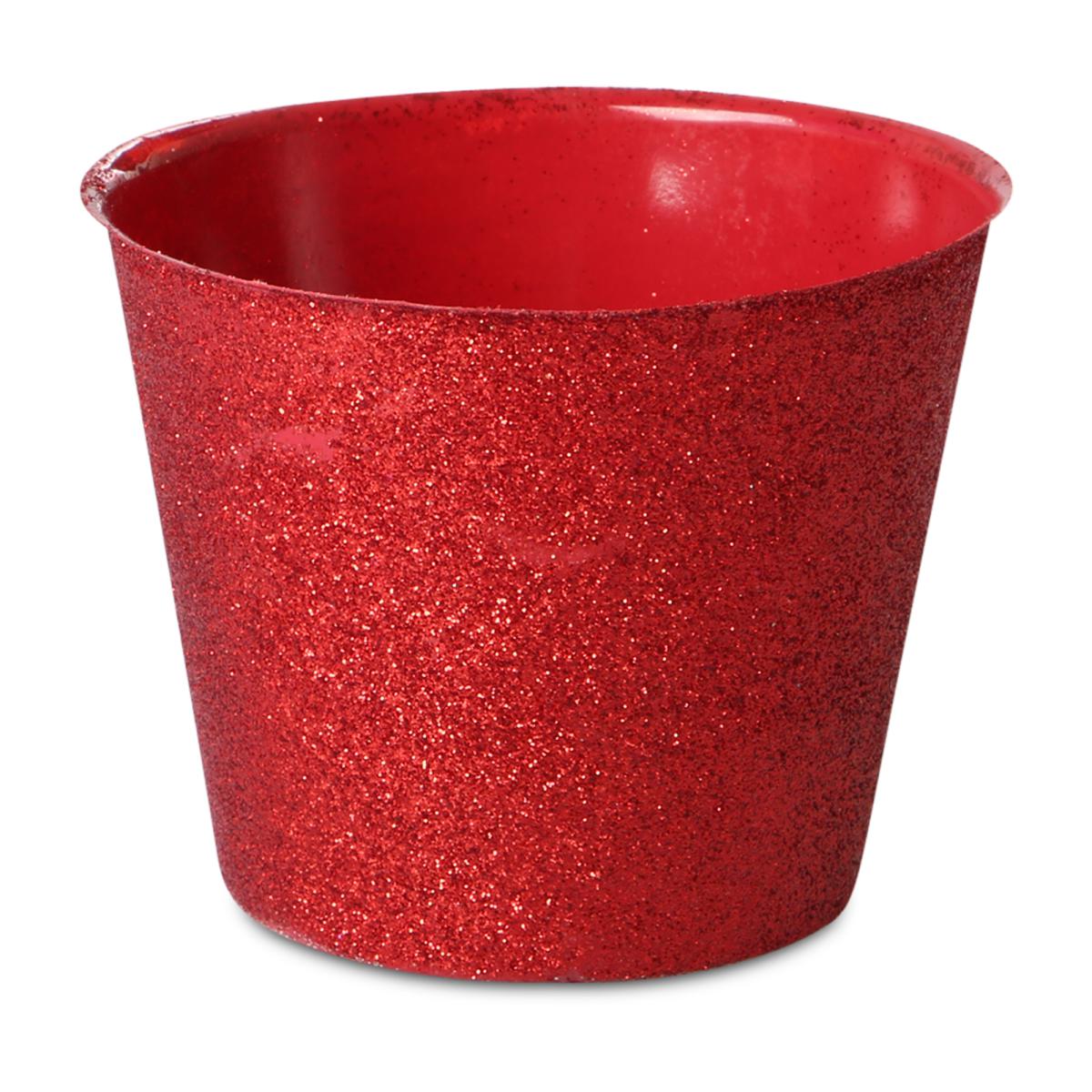 Glitter-T&ouml;pfe f&uuml;r 10,5er rot