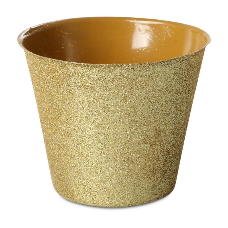 Glitter-T&ouml;pfe f&uuml;r 12er gold