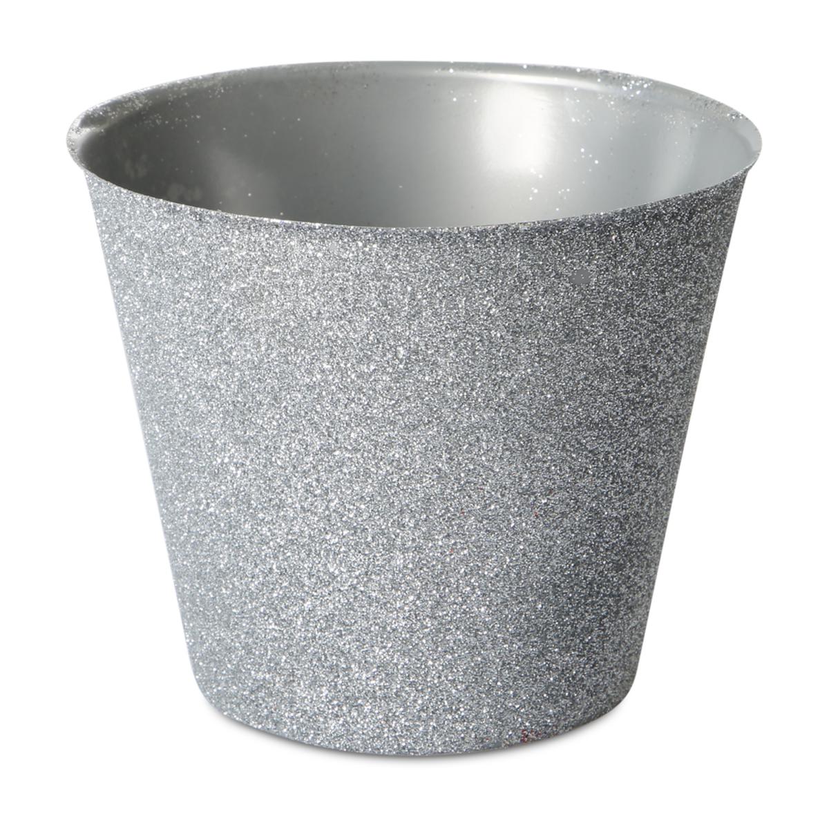 Glitter-T&ouml;pfe f&uuml;r 12er silber