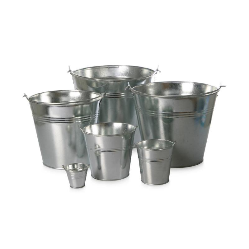 Blech-Eimer m. Henkel Zinkoptik