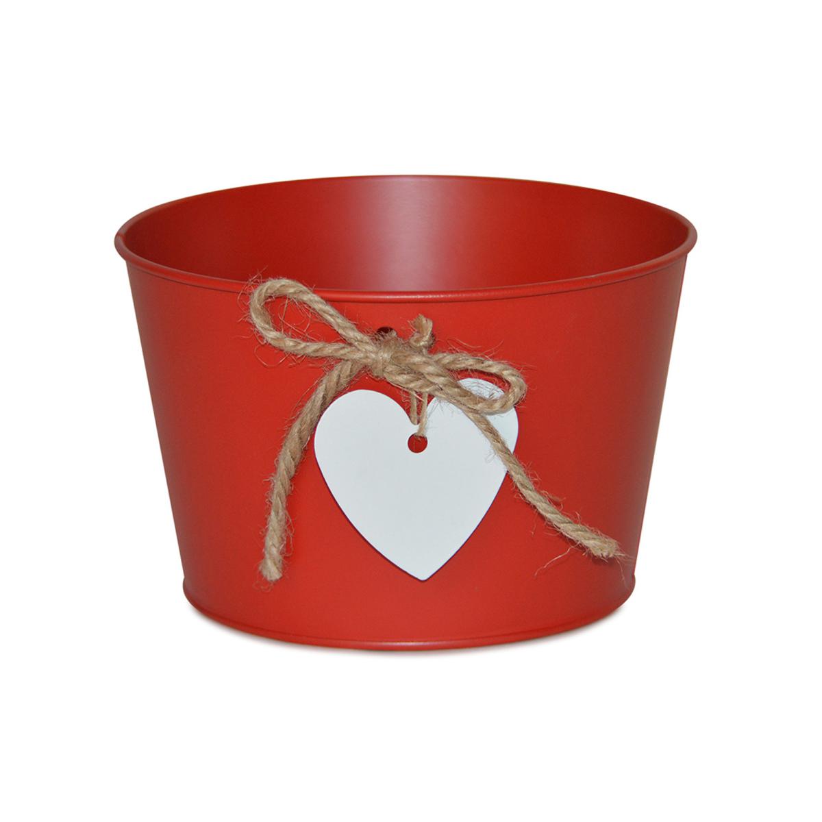 Blech-Topf farbig mit Herzhänger
