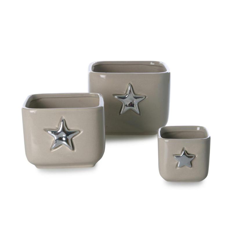 Topf quad. Sternrelief für 13er