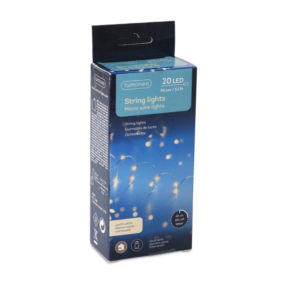 Micro-LED Beleuchtung Indoor 95cm silber/warm weiß