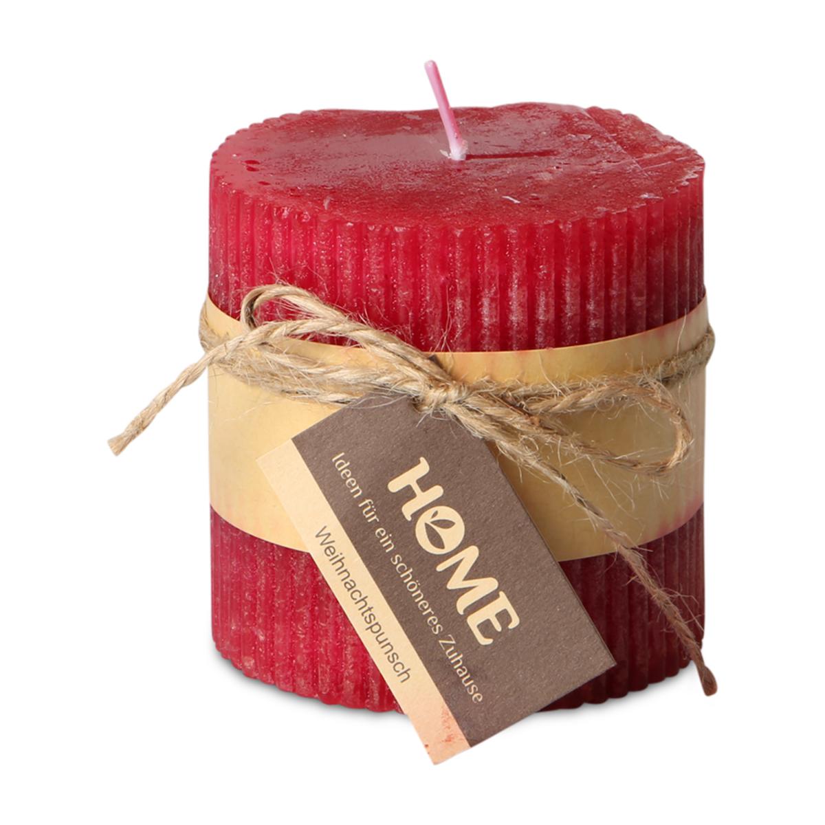 Duftkerze gerillt - Weihnachtspunsch