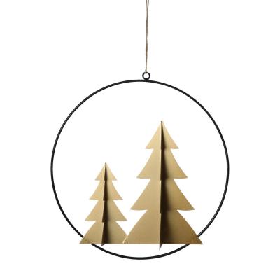 Deko-Metallring mit Tannenbaum