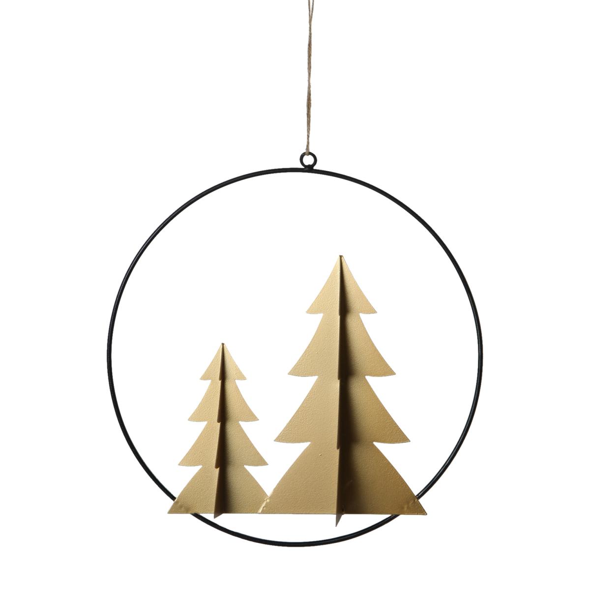 Deko-Metallring mit Tannenbaum