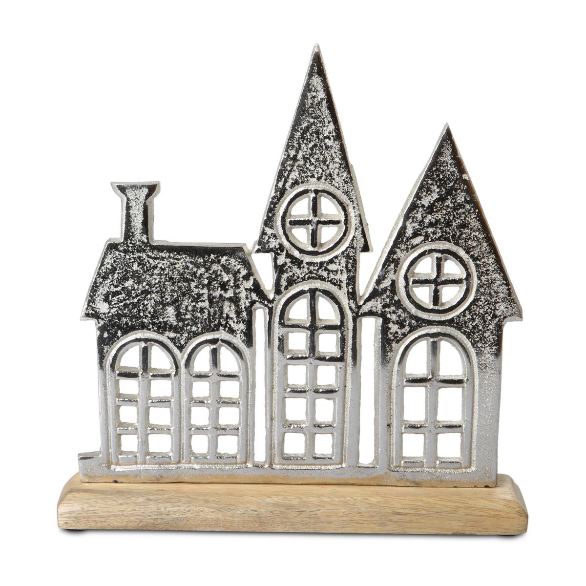 Alu-Aufsteller Hütten mit Kerzenhalter