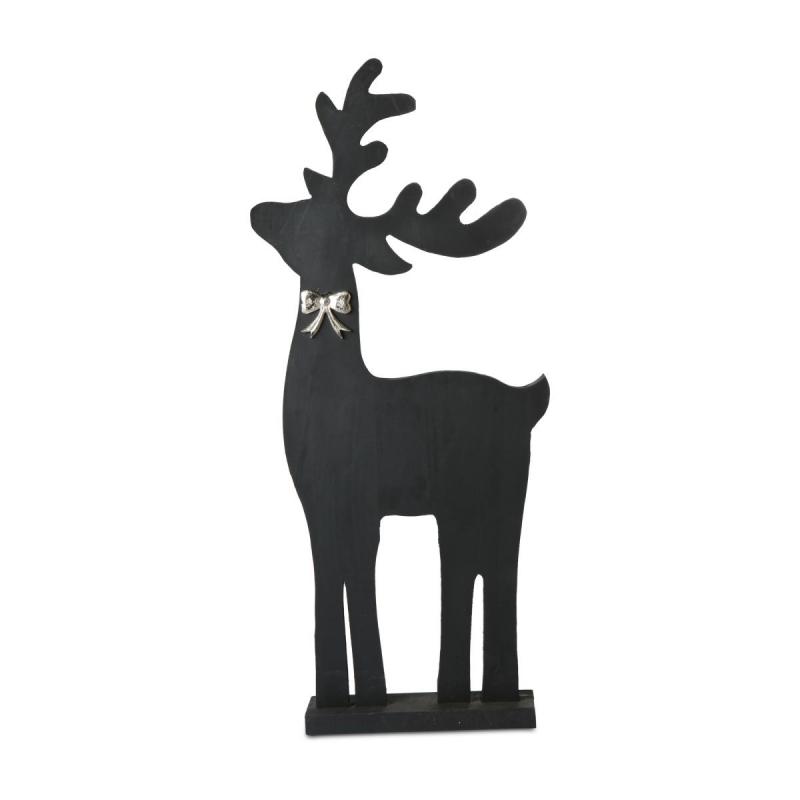 Hirschaufsteller aus Holz schwarz