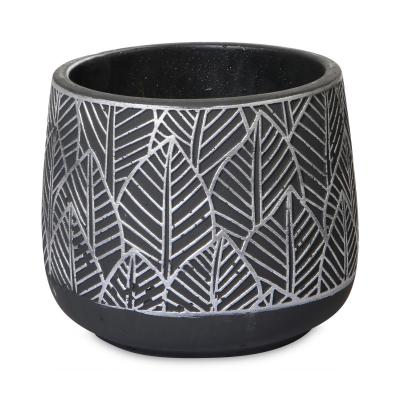 Keramiktopf rund mit Muster