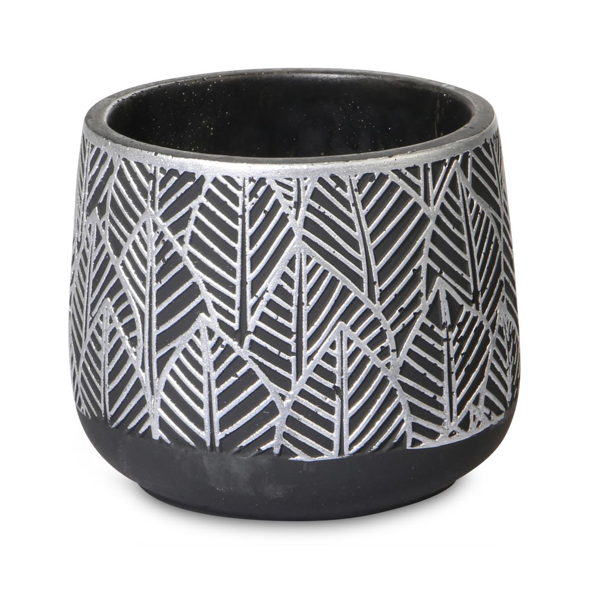 Keramiktopf rund mit Muster