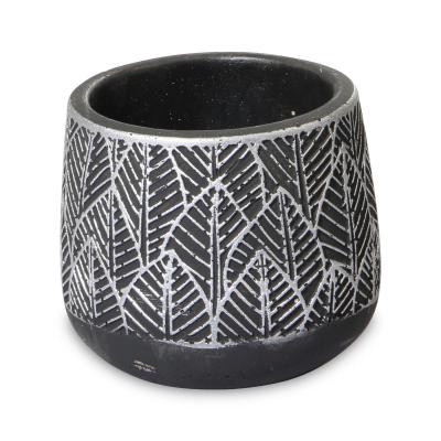 Keramiktopf rund mit Muster