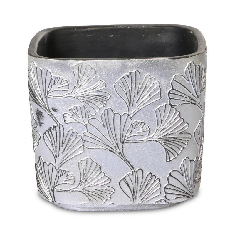 Keramiktopf rechteckig mit Muster