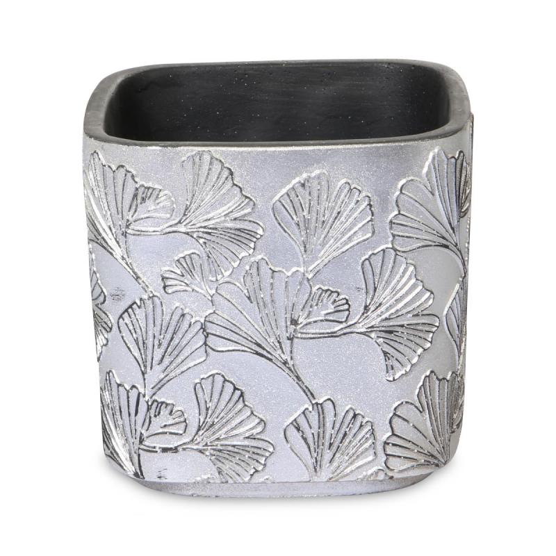 Keramiktopf rechteckig mit Muster