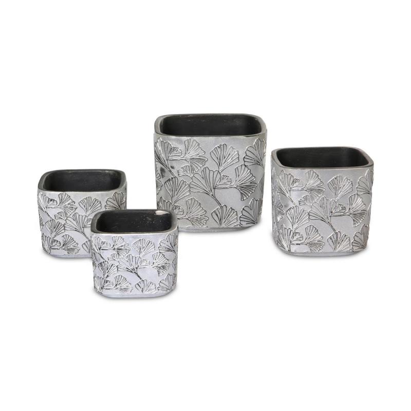 Keramiktopf rechteckig mit Muster