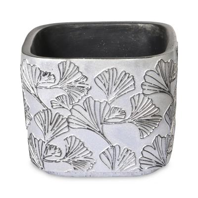 Keramiktopf rechteckig mit Muster