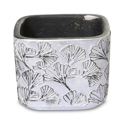 Keramiktopf rechteckig mit Muster