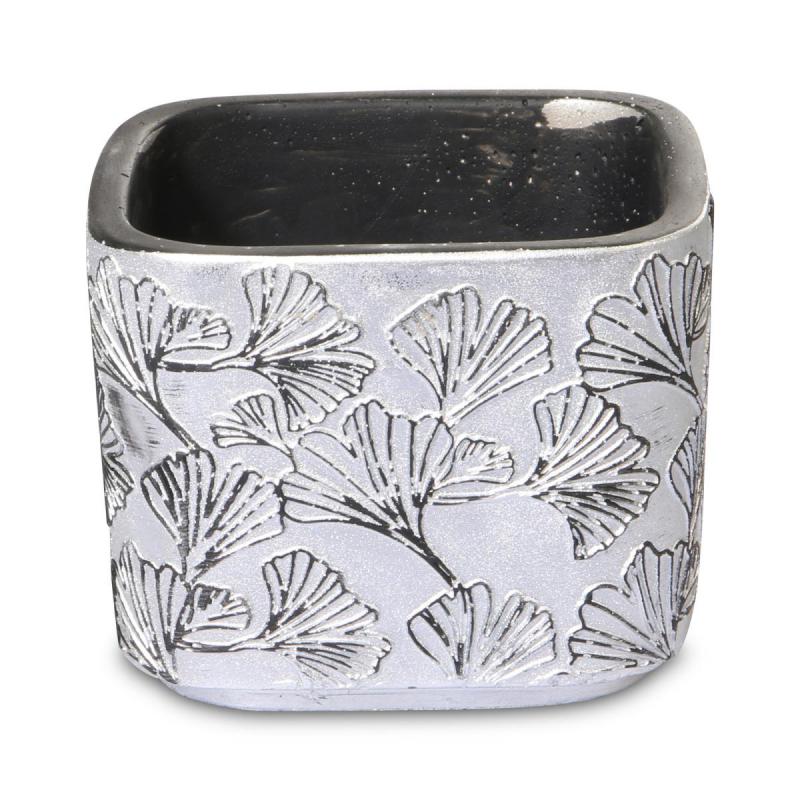 Keramiktopf rechteckig mit Muster