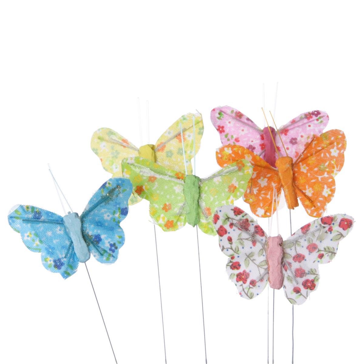 Schmetterling Feder 5cm mit Glitter