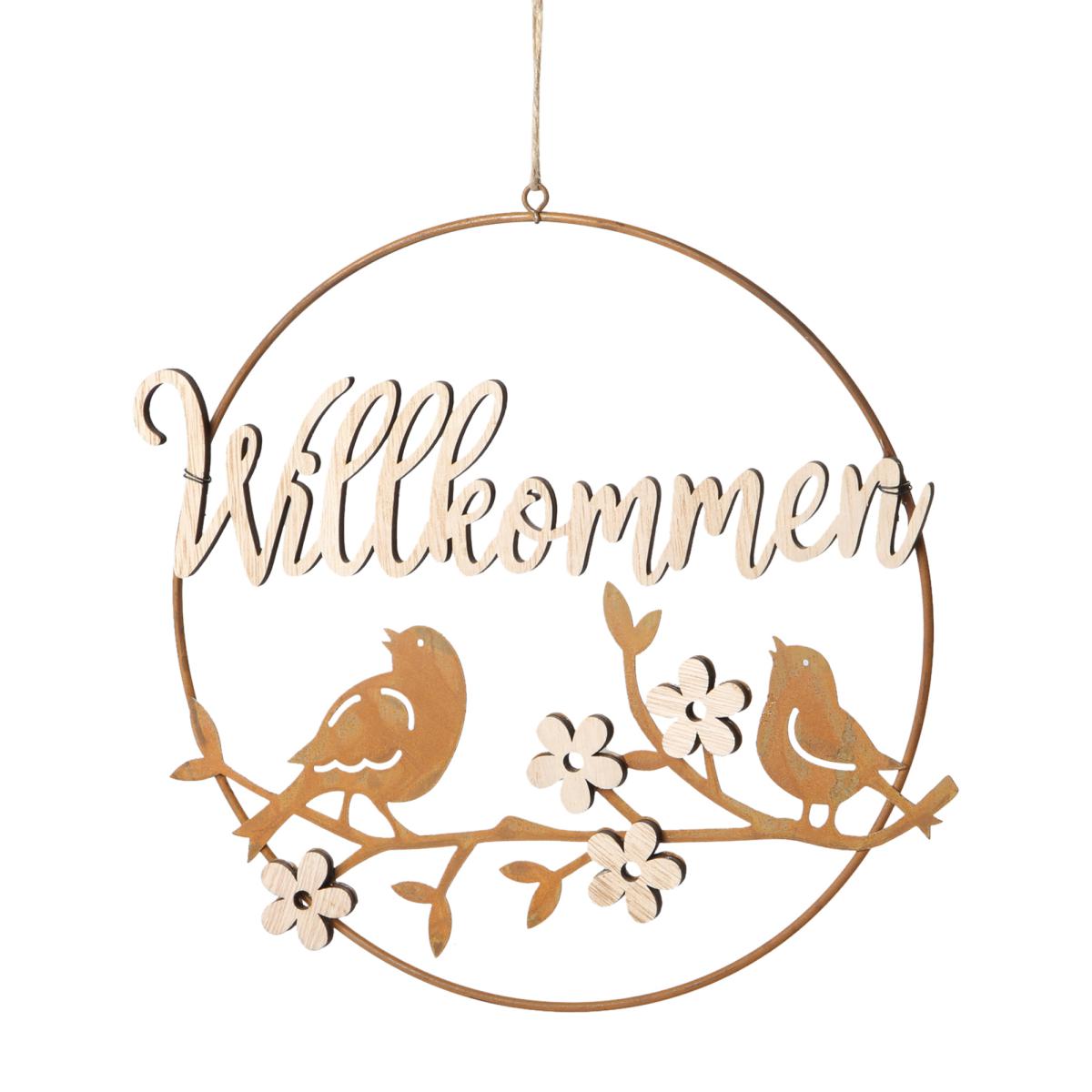 T&uuml;rklopfer rund "Willkommen"