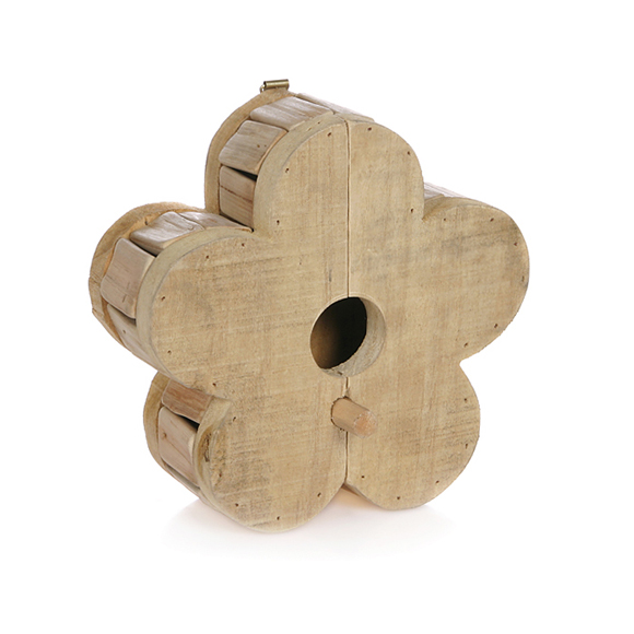 Treibholz-Vogelhäuschen Blume