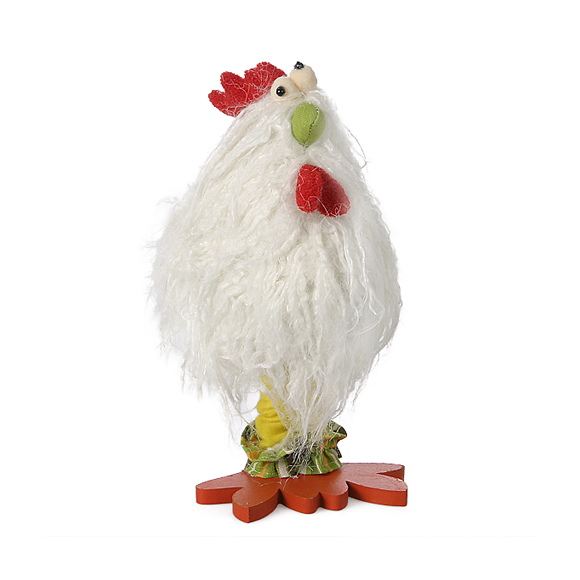 Stoff-Hahn wuschelig