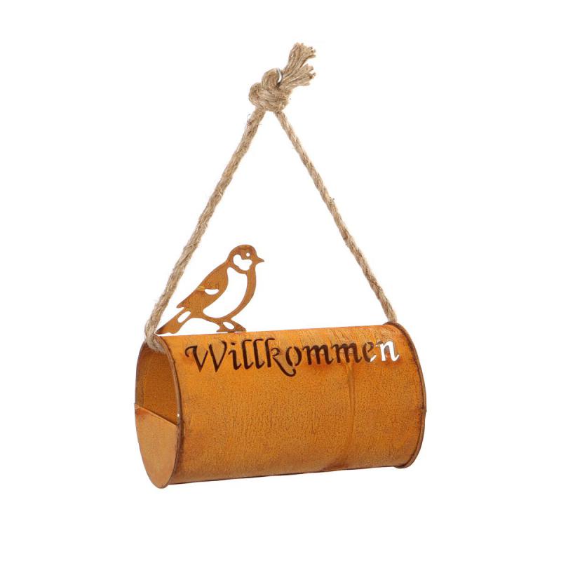 Zeitungsrolle mit Vogel