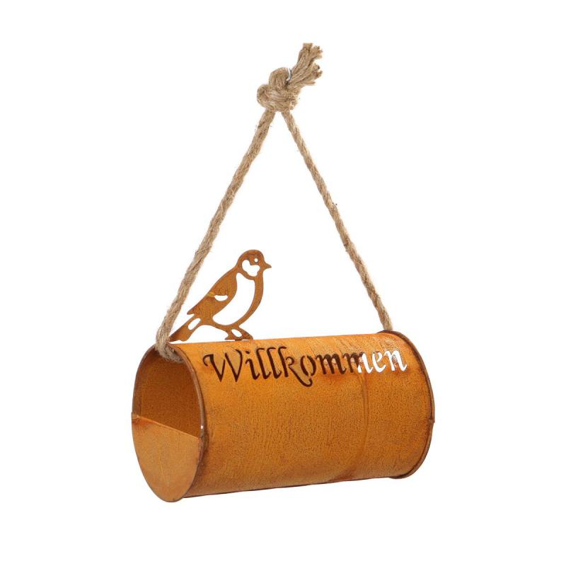 Zeitungsrolle mit Vogel