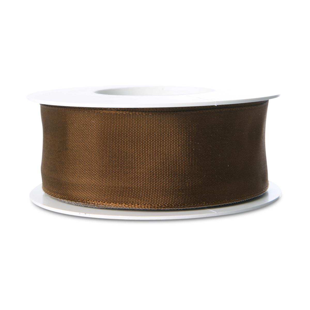 Band mit Drahtkante braun
