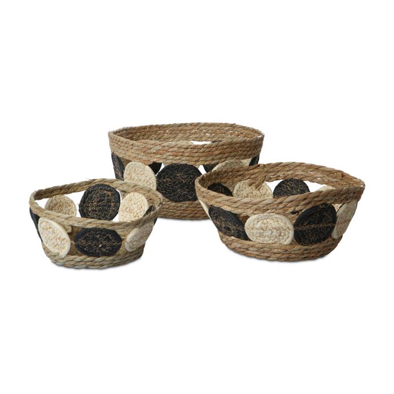 Seegras Korbschale Kreise