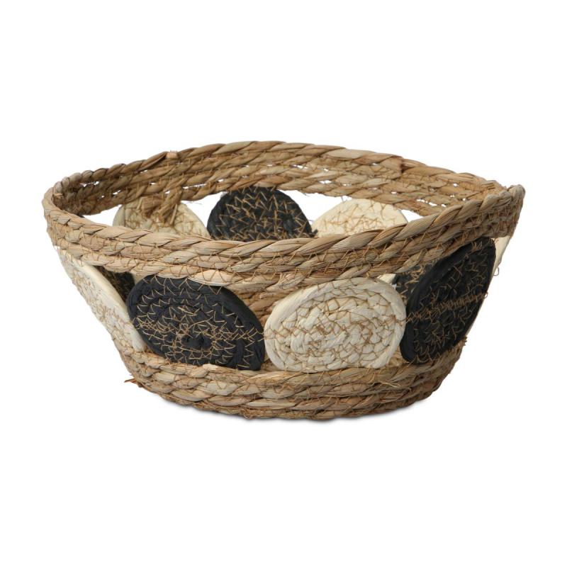 Seegras Korbschale Kreise