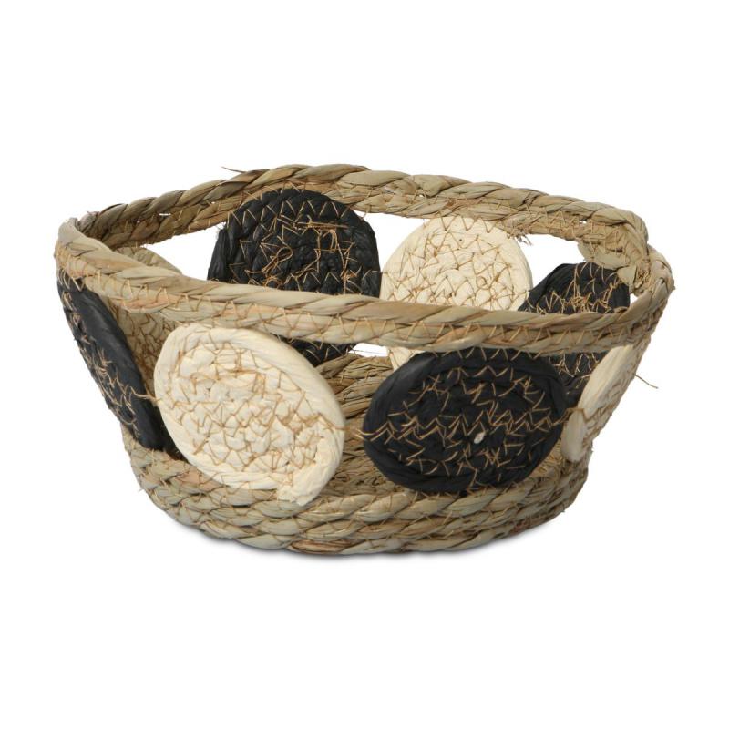 Seegras Korbschale Kreise