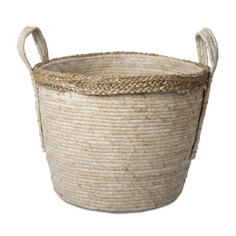 Seegras Korb mit Einsatz gebleicht