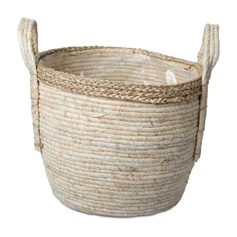 Seegras Korb mit Einsatz gebleicht