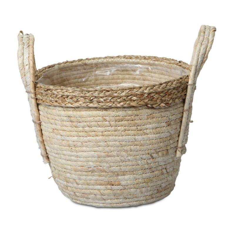 Seegras Korb mit Einsatz gebleicht