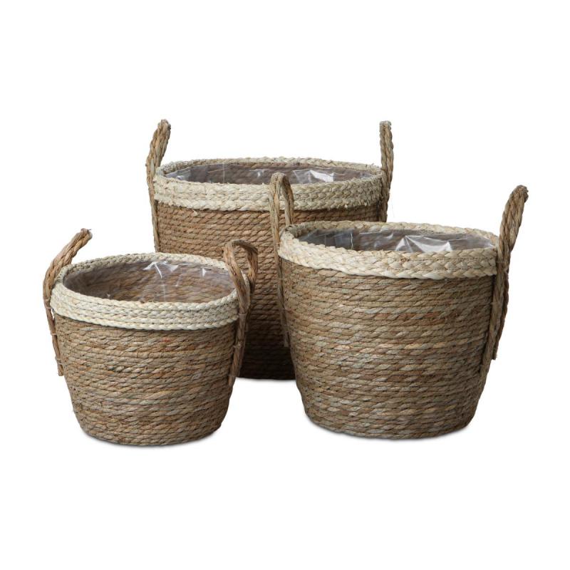 Seegras Korb mit Einsatz natur