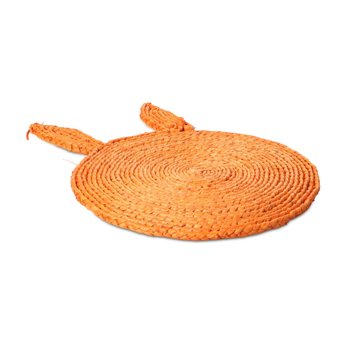 Bast-Untersetzer mit Hasenohren orange