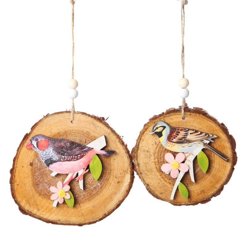 Holz-Aufhänger mit Vogel