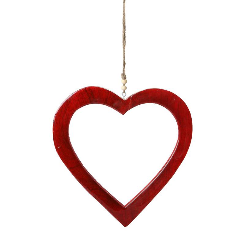 Herzhänger offen rot
