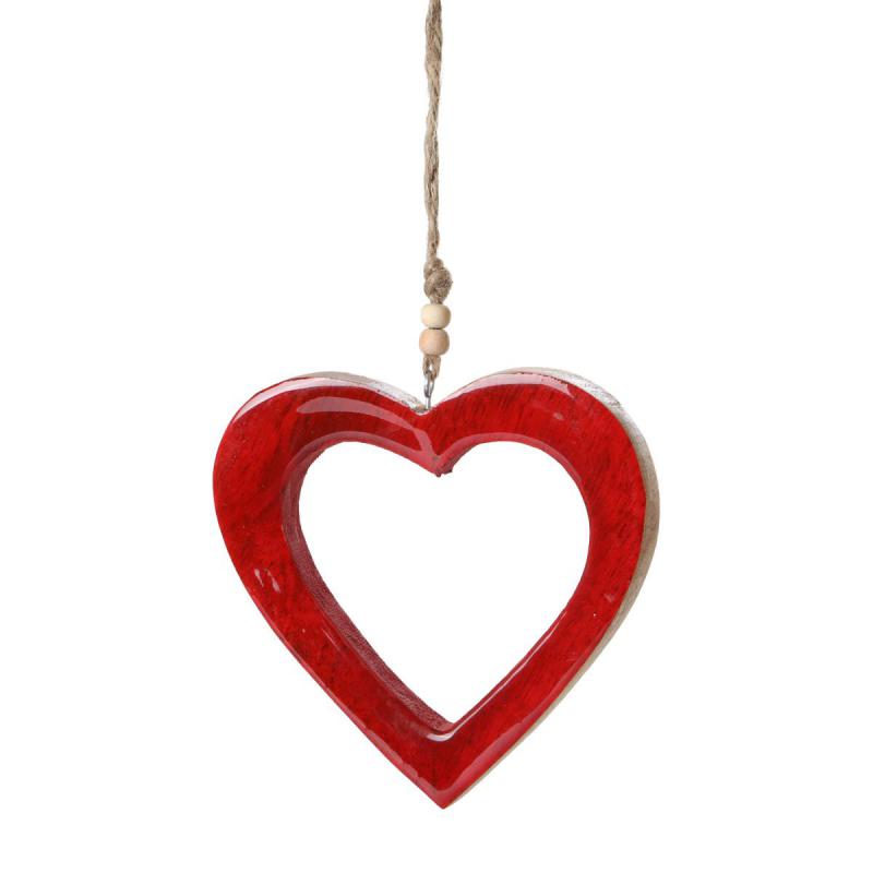 Herzhänger offen rot