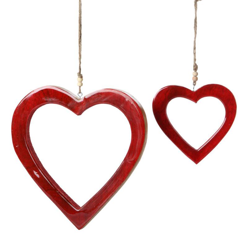 Herzhänger offen rot