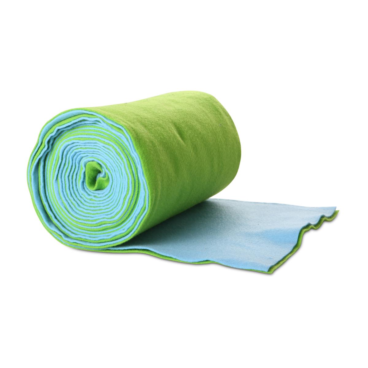 Filz zweifarbig 400g 30cm hellblau/apfelgrün