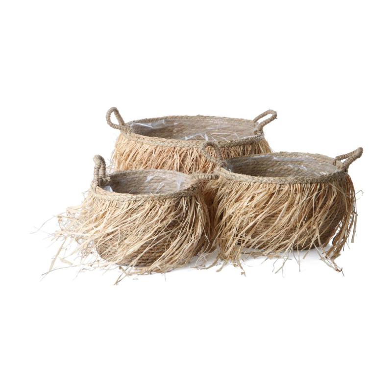 Fransen-Korb mit Henkel