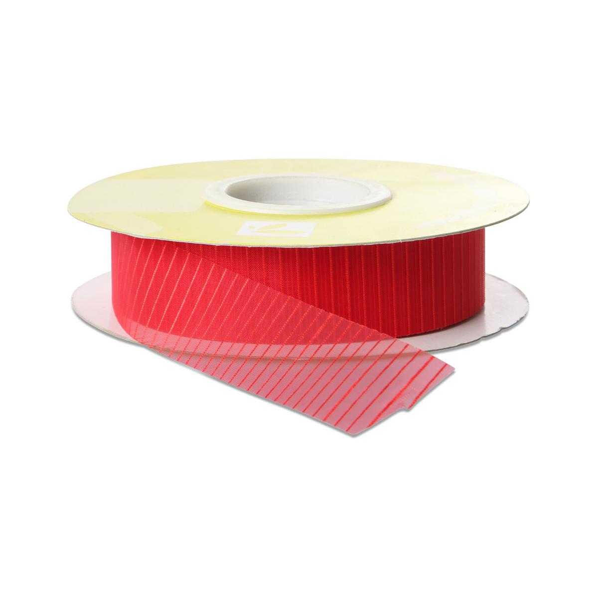 Organza Stripe geschnitten rot