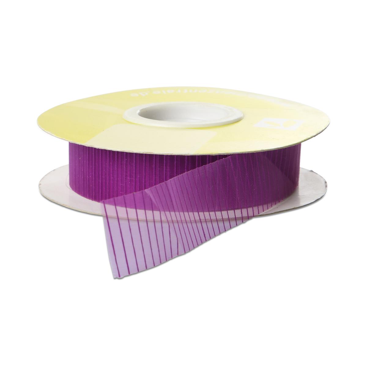 Organza Stripe geschnitten aubergine