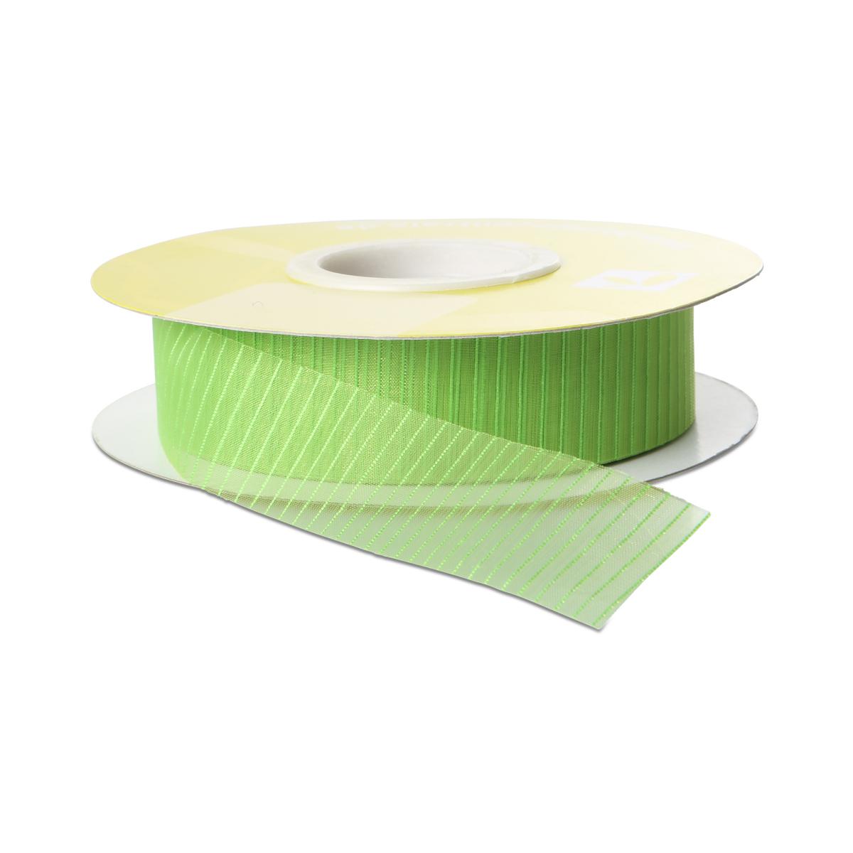 Organza Stripe geschnitten apfelgrün