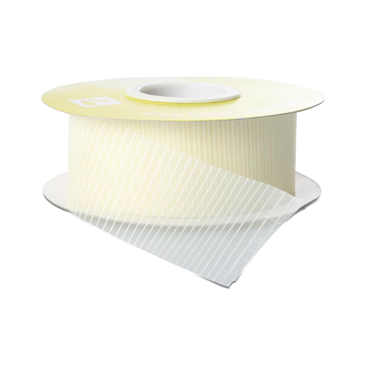 Organza Stripe geschnitten creme