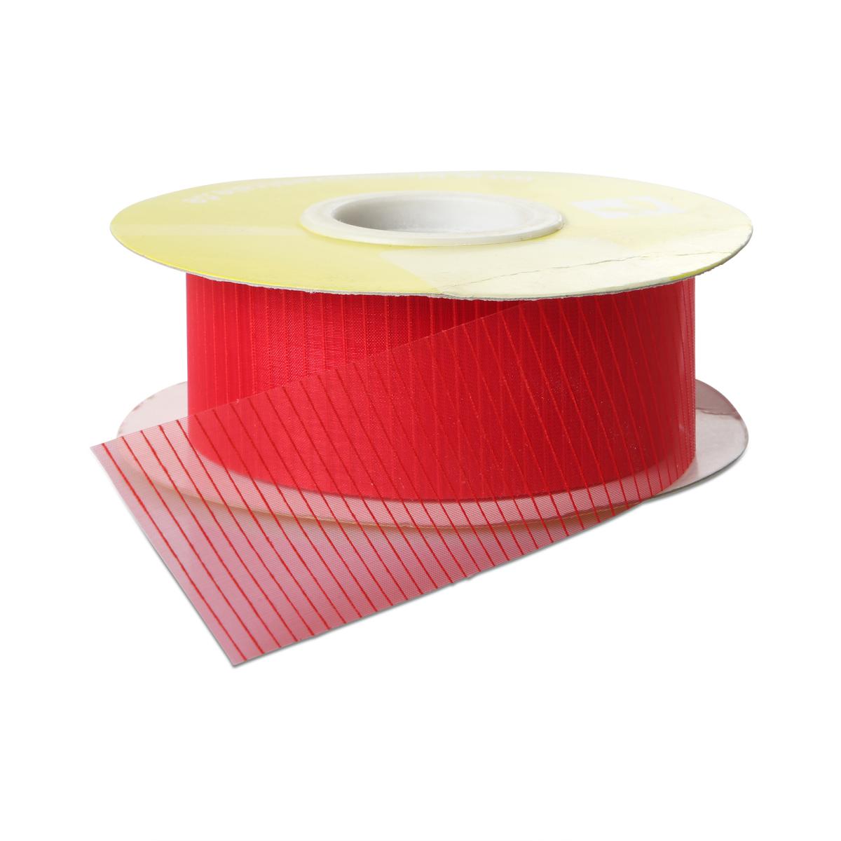 Organza Stripe geschnitten rot