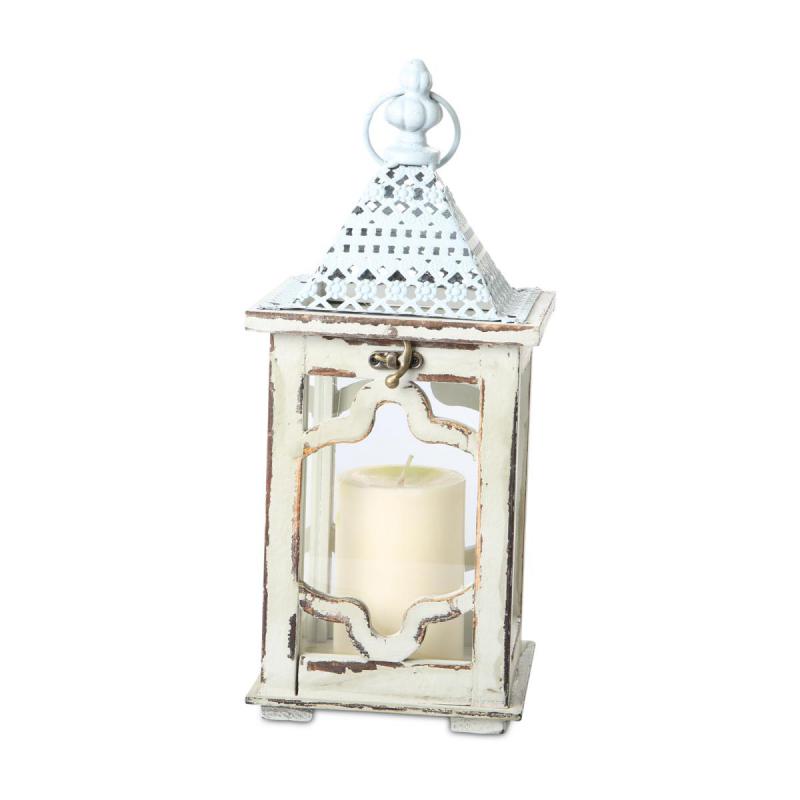 Holz-Laterne weiß