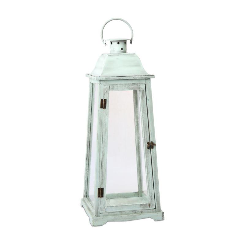 Holz-Laterne grün