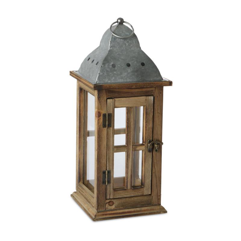 Holz-Laterne braun